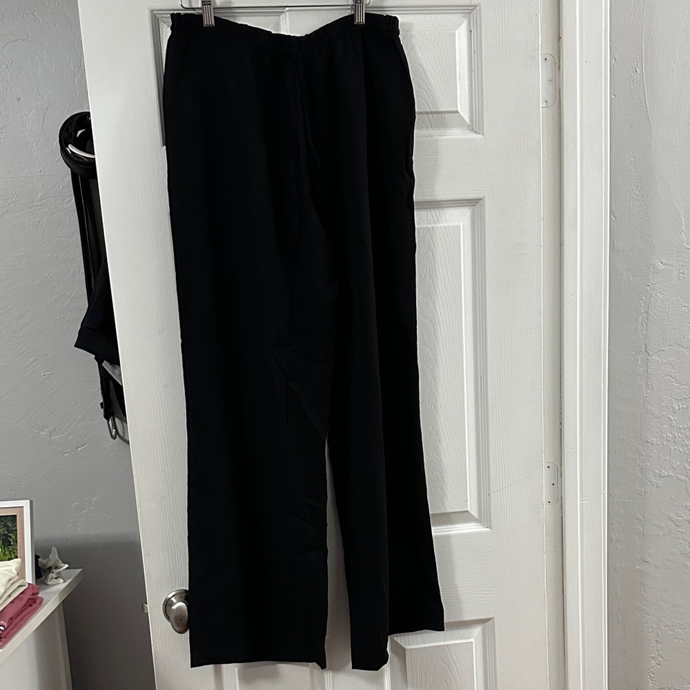Zara Black Textured Trousers